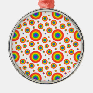 Rainbow Polka Dots Metalen Ornament