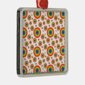 Rainbow Polka Dots Metalen Ornament (Rechts)