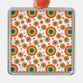 Rainbow Polka Dots Metalen Ornament (Voorkant)