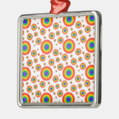 Rainbow Polka Dots Metalen Ornament (Links)