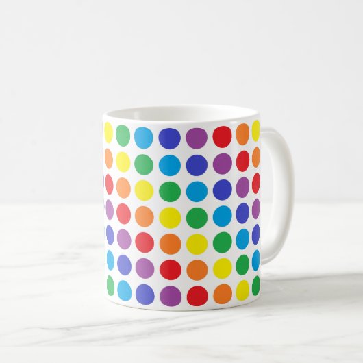 Rainbow Polka Dots Mok (Voorkant rechts)