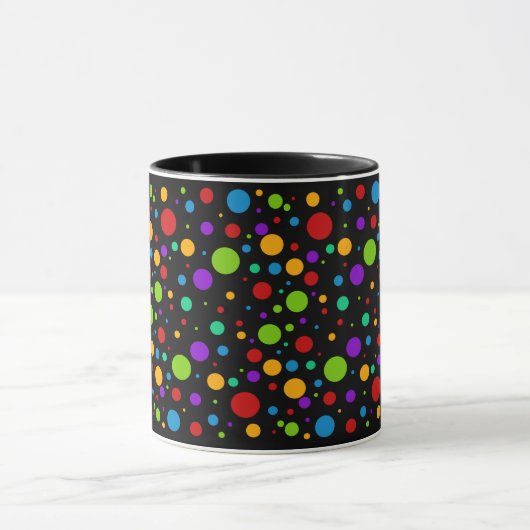 Rainbow Polka Dots Mok (Midden)