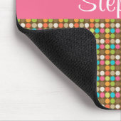 Rainbow Polka Dots Monogram Muismat (Hoek)