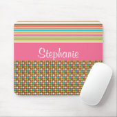 Rainbow Polka Dots Monogram Muismat (Met muis)