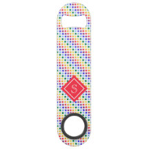 Rainbow Polka Dots Monogram