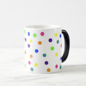 Rainbow Polka Dots Morphing Mok (Voorkant rechts)