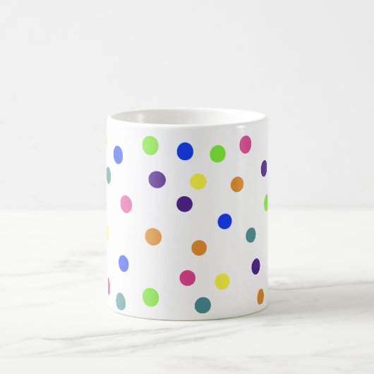 Rainbow Polka Dots Morphing Mok (Center)