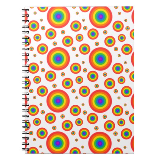 Rainbow Polka Dots Notitieboek (Voorkant)