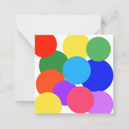 Rainbow Polka Dots Notitiekaartje