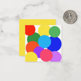 Rainbow Polka Dots Notitiekaartje