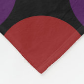 Rainbow Polka Dots on Black Fleece Deken (Hoek)