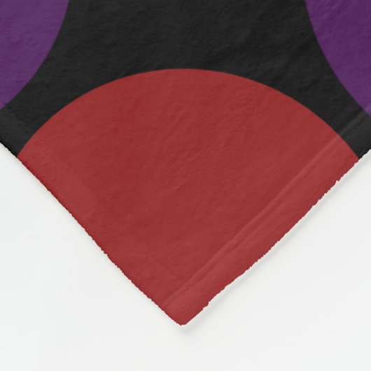 Rainbow Polka Dots on Black Fleece Deken (Hoek)