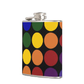 Rainbow Polka Dots on Black Heupfles (Links)