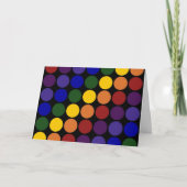 Rainbow Polka Dots on Black Kaart (Voorkant)