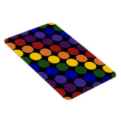 Rainbow Polka Dots on Black Magneet (Rechterzijde)