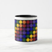 Rainbow Polka Dots on Black Mok (Midden)