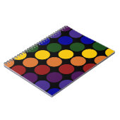 Rainbow Polka Dots on Black Notitieboek (Linkerzijde)