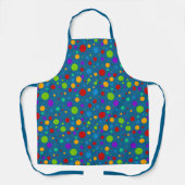 Rainbow Polka Dots on Blue Schort (Voorkant)