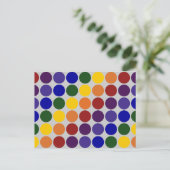 Rainbow Polka Dots on Grey Briefkaart (Staand voorkant)