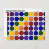 Rainbow Polka Dots on Grey Briefkaart (Voorkant / Achterkant)