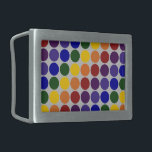 Rainbow Polka Dots on Grey Gesp<br><div class="desc">Dit douanepunt kenmerkt rijen regenboogkleurige stempels op een grijze achtergrond. Het grijs heeft er een bijna metallisch gevoel aan. De compensatierijen vormen diagonalen van elke kleur: viool,  indigo,  blauw,  groen,  geel,  oranje,  en rood. Digitaal gemaakt afbeelding. Copyright © 2011 Claire E. Skinner. Alle rechten voorbehouden.</div>