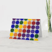 Rainbow Polka Dots on Grey Kaart (Voorkant)