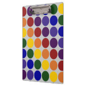 Rainbow Polka Dots on Grey Klembord (Links)