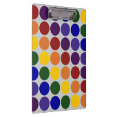 Rainbow Polka Dots on Grey Klembord (Rechts)