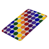 Rainbow Polka Dots on Grey Magneet (Linkerzijde)