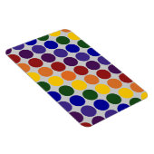 Rainbow Polka Dots on Grey Magneet (Rechterzijde)