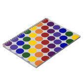 Rainbow Polka Dots on Grey Notitieboek (Linkerzijde)