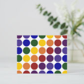 Rainbow Polka Dots on White Briefkaart (Staand voorkant)
