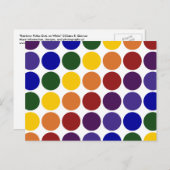 Rainbow Polka Dots on White Briefkaart (Voorkant / Achterkant)