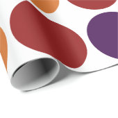 Rainbow Polka Dots on White gift wrap Cadeaupapier (Rol Hoek)