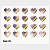 Rainbow Polka Dots on White Hart Sticker (Vel)