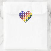 Rainbow Polka Dots on White Hart Sticker (Tas)