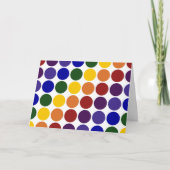 Rainbow Polka Dots on White Kaart (Voorkant)