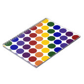 Rainbow Polka Dots on White Notitieboek (Linkerzijde)
