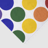 Rainbow Polka Dots on White Tissue Paper Tissuepapier (Detail)