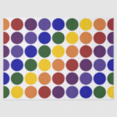 Rainbow Polka Dots on White Tissue Paper Tissuepapier (Voorkant)