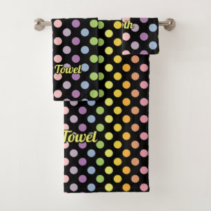Rainbow Polka Dots Pattern Bad Handdoek