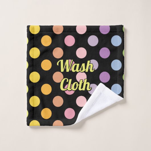 Rainbow Polka Dots Pattern Bad Handdoek (Wasdoekje)