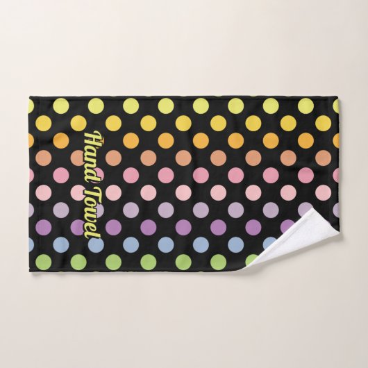 Rainbow Polka Dots Pattern Bad Handdoek (Handdoek)