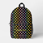Rainbow Polka Dots Pattern Bedrukte Rugzak (Voorkant)