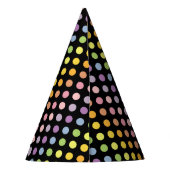 Rainbow Polka Dots Pattern Feesthoedjes (Achterkant)