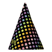 Rainbow Polka Dots Pattern Feesthoedjes (Rechts)