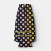 Rainbow Polka Dots Pattern Flesjeskoeler (Achterkant)