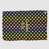 Rainbow Polka Dots Pattern Golfhanddoek (Horizontaal)