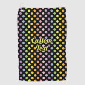 Rainbow Polka Dots Pattern Golfhanddoek (Voorkant)