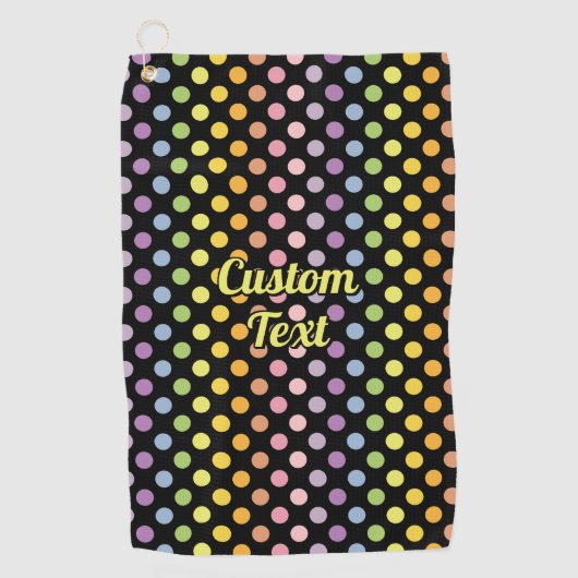 Rainbow Polka Dots Pattern Golfhanddoek (Voorkant)